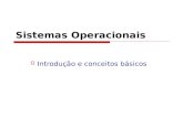 Sistemas Operacionais Introdução e conceitos básicos.