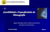 Sensibilidade e Especificidade da Mamografia Ano Lectivo 2004/05 Regente da Disciplina: Prof. Dr. Altamiro da Costa Pereira Orientadora: Dra. Cristina.