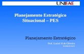 Planejamento Estratégico Situacional – PES Prof. Luciel H de Oliveira luciel@uol.com.br Prof. Luciel H de Oliveira luciel@uol.com.br.