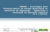 Antes de decidir, pense no estudante. INSAES – Estratégia para fortalecimento do Estado Brasileiro no exercício de Regulação, Supervisão e Avaliação da.