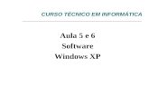 CURSO TÉCNICO EM INFORMÁTICA Aula 5 e 6 Software Windows XP.