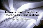 Prof. Sandra Sanchez Normas para Cita§µes e Referncias Bibliogrficas