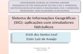 Sistema de Informações Geográficas (SIG): aplicações com simuladores hidráulicos Erick dos Santos Leal Ester Luiz de Araújo Erick dos Santos Leal Ester.