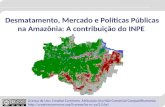 Desmatamento, Mercado e Políticas Públicas na Amazônia: A contribuição do INPE Licença de Uso: Creative Commons Atribuição-Uso Não-Comercial-Compartilhamento.