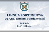 LÍNGUA PORTUGUESA 9o Ano/ Ensino Fundamental TC Flávio Prof a. Hildenize.