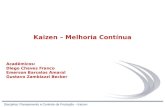 Kaizen – Melhoria Contínua Disciplina: Planejamento e Controle da Produção – Kaizen Acadêmicos: Diego Chaves Franco Emerson Barcelos Amaral Gustavo Zambiazzi.