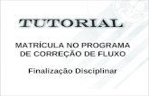 MATRÍCULA NO PROGRAMA DE CORREÇÃO DE FLUXO Finalização Disciplinar.