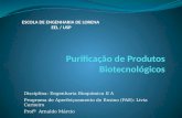 ESCOLA DE ENGENHARIA DE LORENA EEL / USP Disciplina: Engenharia Bioquímica II A Programa de Aperfeiçoamento de Ensino (PAE): Livia Carneiro Profº Arnaldo.