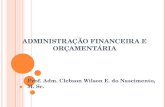 ADMINISTRAÇÃO FINANCEIRA E ORÇAMENTÁRIA Prof. Adm. Clebson Wilson E. do Nascimento, M. Sc.