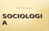 SOCIOLOGIA Nilson Rosa de Faria. É o estudo do comportamento social das interações e organizações humanas.