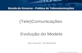 © 2005 Accenture. Todos os direitos reservados. 1 Escola de Governo - Política de Telecomunicações (Tele)Comunicações Evolução do Modelo Raul A Del Fiol.