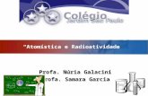 LOGO “Atomística e Radioatividade” Profa. Núria Galacini Profa. Samara Garcia.
