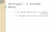 Portugal: o Estado Novo J. Da Grande Depressão à 2ª Guerra Mundial J.2. Regimes Ditatoriais na Europa.