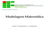 Modelagem Matemática PROF° FERNANDO H. CARDOSO. EXPERIÊNCIAS PROFISSIONAIS.
