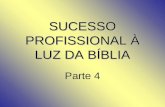 SUCESSO PROFISSIONAL À LUZ DA BÍBLIA Parte 4. Daniel: profissional de sucesso.