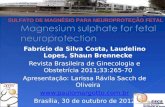 Fabrício da Silva Costa, Laudelino Lopes, Shaun Brennecke Revista Brasileira de Ginecologia e Obstetrícia 2011;33:265-70 Apresentação: Larissa Rávila Sacch.