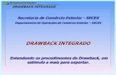 Secretaria de Comércio Exterior - SECEX Departamento de Operações de Comércio Exterior – DECEX DRAWBACK INTEGRADO Entendendo os procedimentos do Drawback,