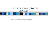ADMINSITRAÇÃO DE VENDAS Prof. Cárbio Almeida Waqued.