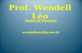 Gestão de Processos w.castellano@ig.com.br Prof. Wendell Léo.
