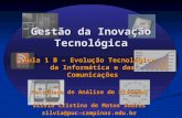 Gestão da Inovação Tecnológica Aula 1 B – Evolução Tecnológica da Informática e das Comunicações Faculdade de Análise de Sistemas Sílvia Cristina de Matos.