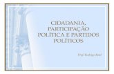 CIDADANIA, PARTICIPAÇÃO POLÍTICA E PARTIDOS POLÍTICOS Prof. Rodrigo Reül.