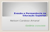 Evasão e Permanência na Educação Superior Nelson Cardoso Amaral Goiânia (15/04/2008)
