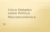 Cinco Debates sobre Política Macroeconômica. 1.Devem os formuladores de política monetária e fiscal tentar estabilizar a economia? 2.A Política Monetária.