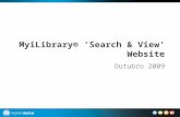 MyiLibrary® ‘Search & View’ Website Outubro 2009.