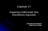Capítulo 17 Aspectos Adicionais dos Equilíbrios Aquosos Alexandre Diniz Marques Rafael Gomes Braga.