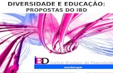 XXXX  DIVERSIDADE E EDUCAÇÃO: PROPOSTAS DO IBD.