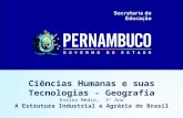 Ciências Humanas e suas Tecnologias - Geografia Ensino Médio, 3º Ano A Estrutura Industrial e Agrária do Brasil.