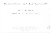Maria Rita Brondi - Studio for guitar - sheet music