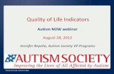 The Autism Society of America Webinar with Autism NOW August 28, 2012