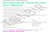 Keyboard Shortcuts for Word by DEBA DZD