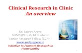 Clinical Researh in Clinics