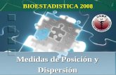Medidas de Posición y Dispersión BIOESTADISTICA 2008.