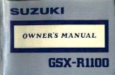 Suzuki GSX-R1100 '89 Owners Manual