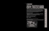 Boss BR-1600 CD Owner's Manual