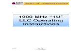 1900 MHz (1U) LLC Operating Instructions V1.0