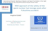 Elbaz - IRSN Approach to Safety of SNF storage pools after Fukushima