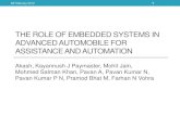 Embedded Systems in Advanced Automobile for Assistance and Automation