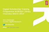 Digital Scholarship Training Programme @ British Library