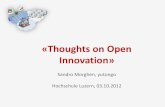 Thoughts on open innovation sandro morghen yutongo