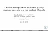 On the perception of software quality requirements during the project lifecycle
