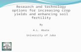 Research and technology options for increasing crop yields and enhancing soil fertility