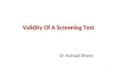 Validity of a screening test
