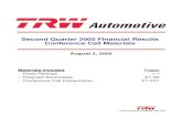 2005 Q2 TRW Auto Earnings Presentation