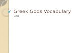 Greek gods vocabulary