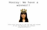 Hooray: We have a winner!! Celia Polo Castillo is the one and only winner of our The Missing Link contest. Congratulations!!!