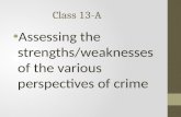 13A strengths vs weaknesses